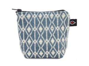 Maya Coin Purse, blue/white