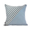 Fair trade triangle denim/white pillowcase