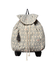 Ethical and ecological rain white/denim woman backpack