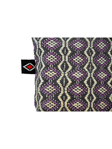 Ethical maya gray/lilac embroidery coin purse