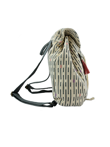 Ethical and ecological rain white/gray woman backpack