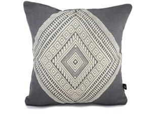Diamond Pillowcase in Gray/White, 16in x 16in