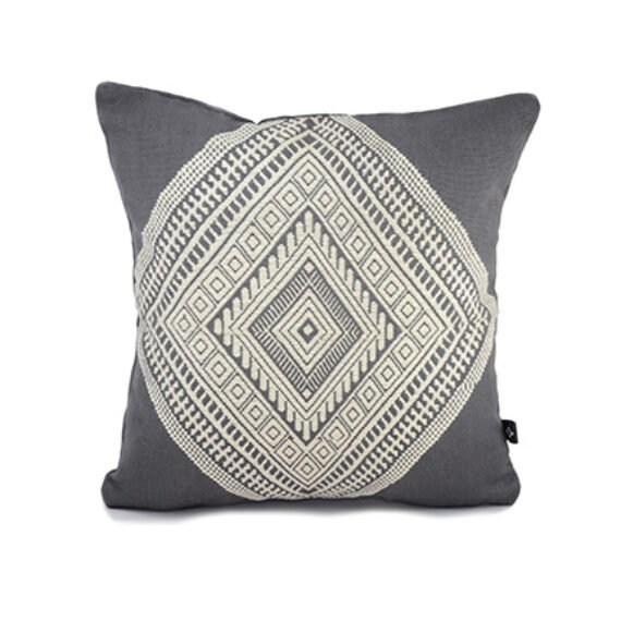 Diamond Pillowcase in Gray/White, 16in x 16in