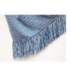 Delicate blue fringes from the Layered shawl