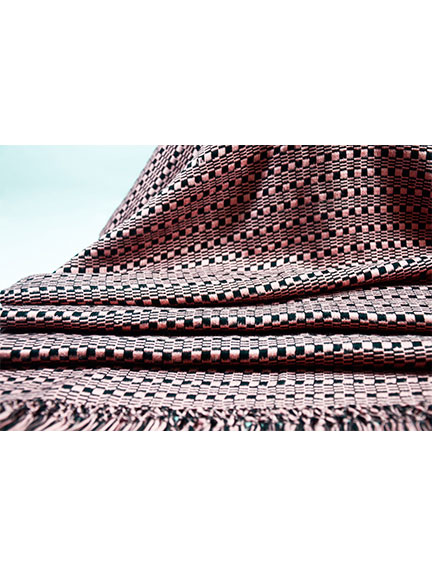 Folded balck-pink Layered shawl