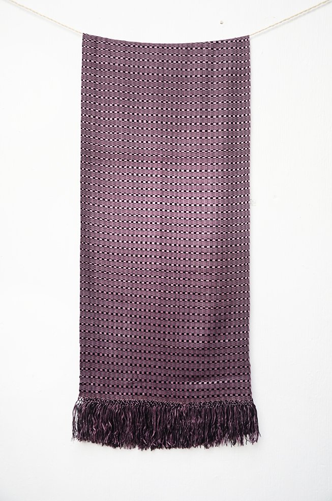 Layered Shawl, Black Pink