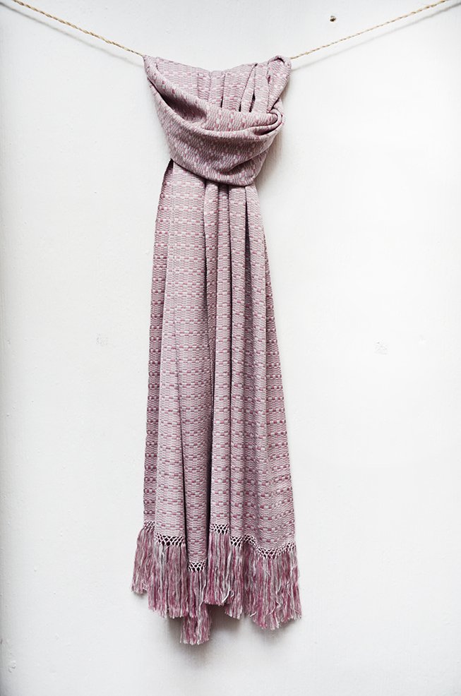 Layers Shawl, Rose-Silver