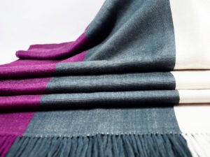 Tri-Color Shawl, Magenta