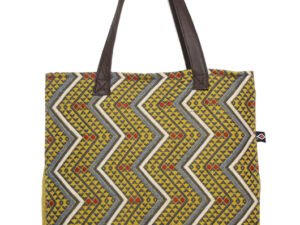 Zig Zag Tote Mustard Yellow