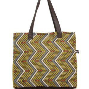 Zig Zag Tote Mustard Yellow