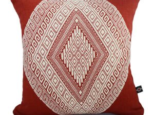 Diamond Pillowcase Brick Red