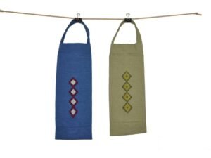 Embroidered Wine Bag w/ handle