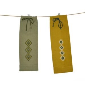 Embroidered Wine Bag w/ drawstring