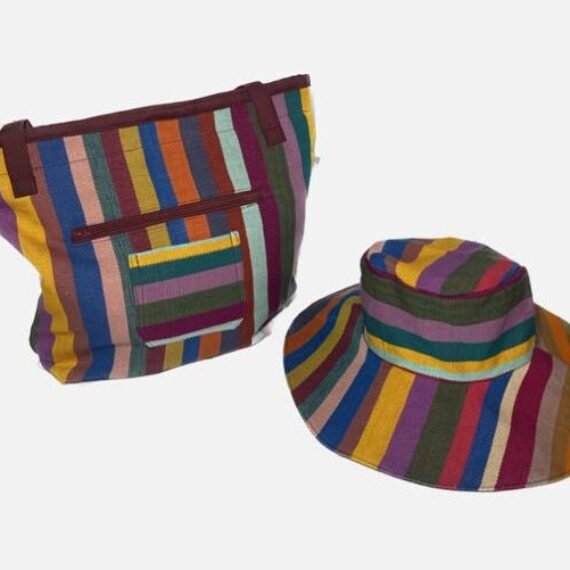 Beach Tote Bag and Matching Sun Hat